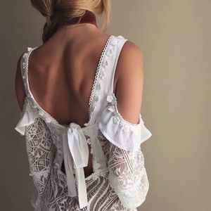 🍋❤️ For Love and Lemons Bridget Dress - white